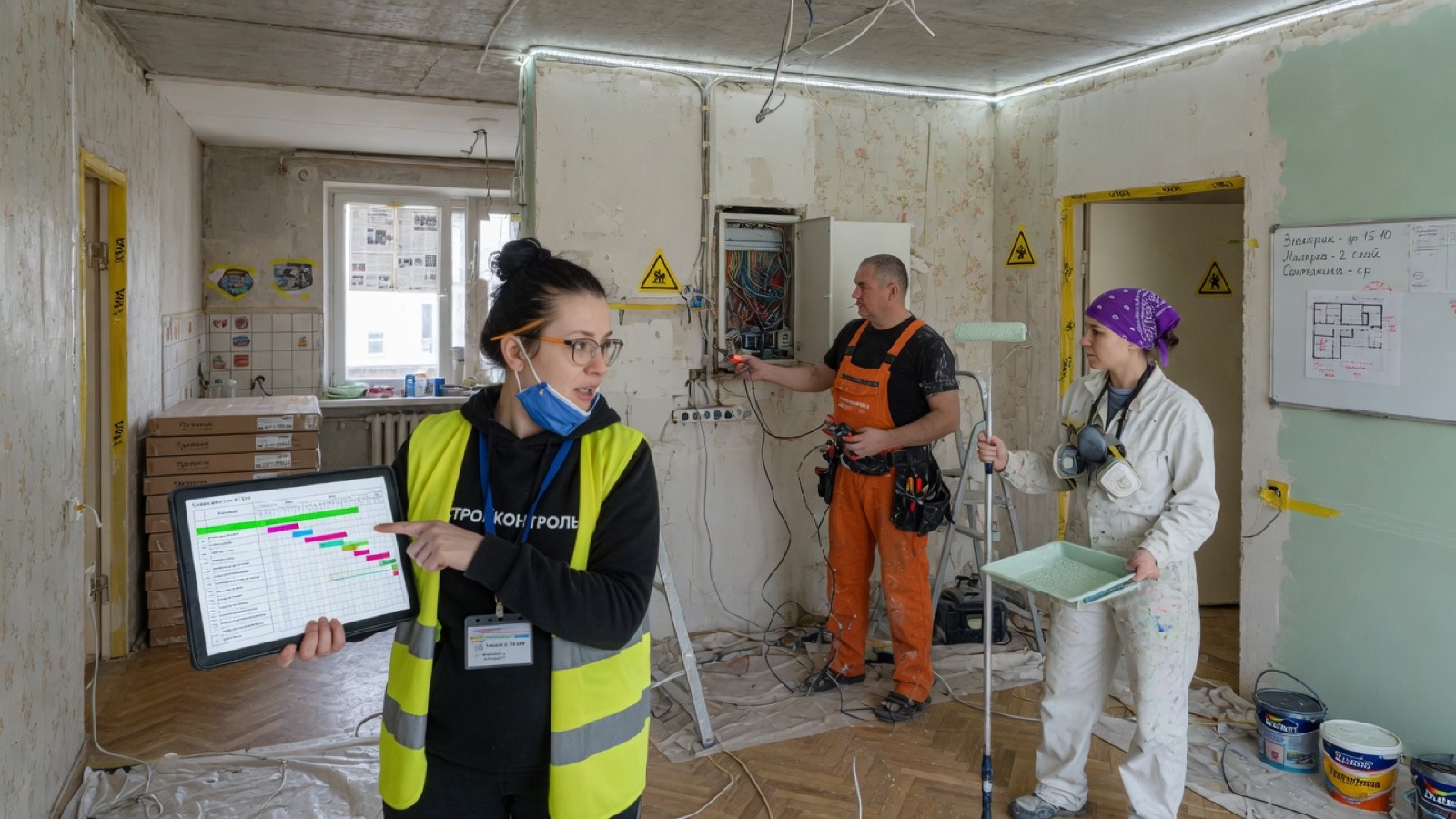 Координация нескольких видов работ